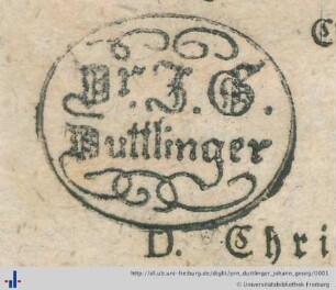 Stempel (Aus: UB Freiburg, P 3942)