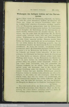 Wirkung des farbigen Lichtes auf das Nervensystem