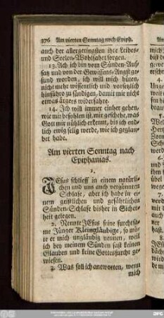 Am vierten Sonntag nach Epiphanias.