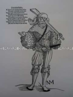 Kriegerdarstellung, Büchsenschütze, 1510/1530.