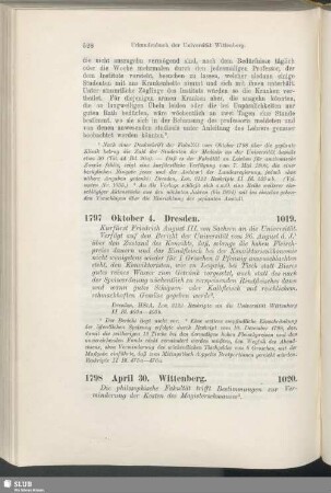 1020. 1798, April 30. Wittenberg