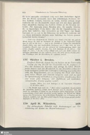 1020. 1798, April 30. Wittenberg