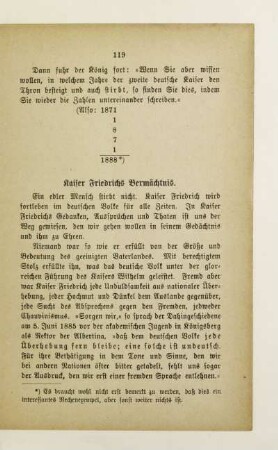 Kaiser Friedrichs Vermächtnis