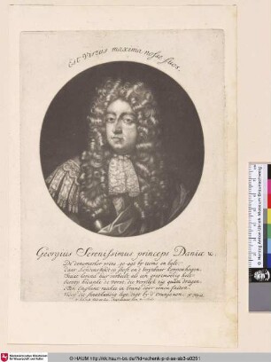 Georgius Serenissimus princeps Daniae &c