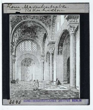 Rom, Maxentiusbasilika : Innenansicht, Rekonstruktion