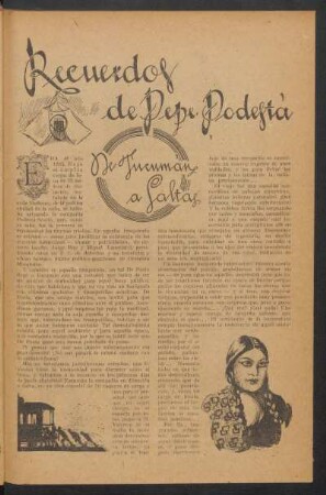 Recuerdos de Pepe Podestá : De Tucumán a Salta