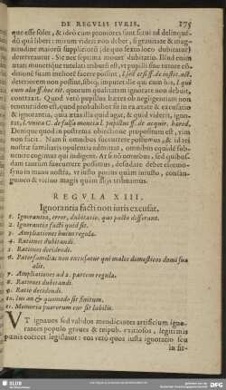 Regula XIII. Ignorantia facti non juris excusat