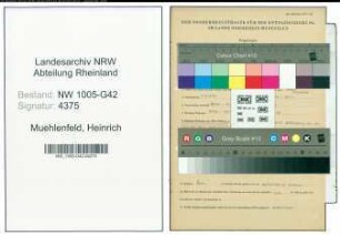 Entnazifizierung Heinrich Muehlenfeld , geb. 09.02.1914 (Schuhmachermeister)
