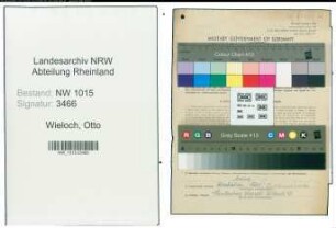 Entnazifizierung Otto Wieloch , geb. 21.10.1900 (Baumeister)