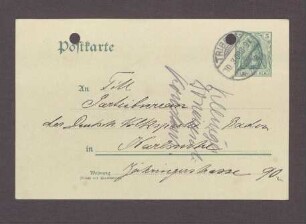 Korrespondenz zwischen Oskar Fleig, Vorsitzender des Demokr. Vereins, Triberg, sowie dem Parteisekretär der DVP, Otto Ernst Sutter, und Hermann Hummel: Wahlkampf und die Vertrauensmännerversammlung, 21 Schreiben