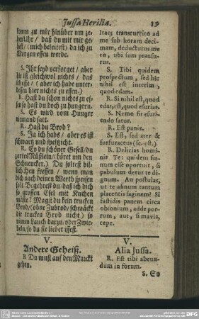 V. Andere Geheiß