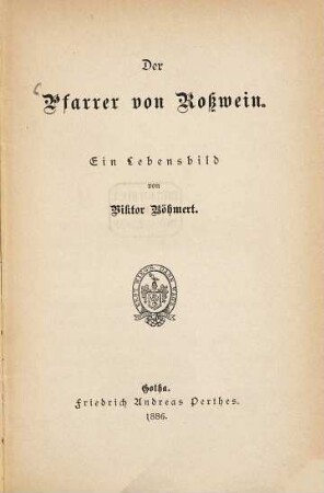 Der Pfarrer von Roßwein : ein Lebensbild