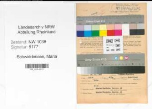 Entnazifizierung Maria Schwiddessen , geb. 20.07.1900 (Postbeamtin)