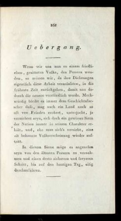 Uebergang.