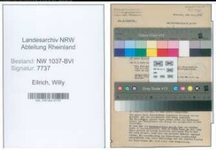 Entnazifizierung Willy Eilrich , geb. 25.09.1902 (Angestellter)
