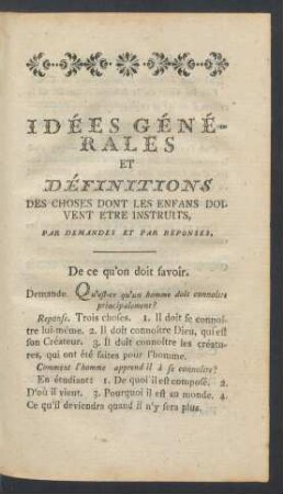 Idées générales et définitions des choses dont les enfans [...]