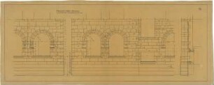 Billing, Hermann; Bruchsal, Rheinstr.; Maschinenfabrik, Verwaltungsgebäude - Westfassade; Eckrisalit (Ansicht)