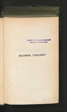 1.1912: Koloniaal tijdschrift