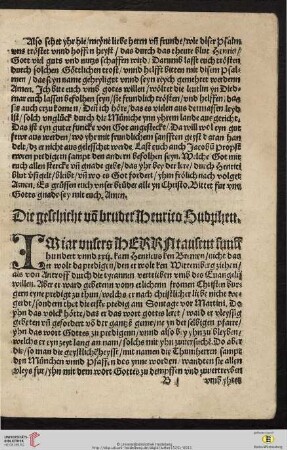 Die geschicht vo[m] bruder Henrico Sudphen