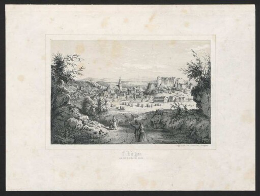 Tübingen von der Nordwest-Seite