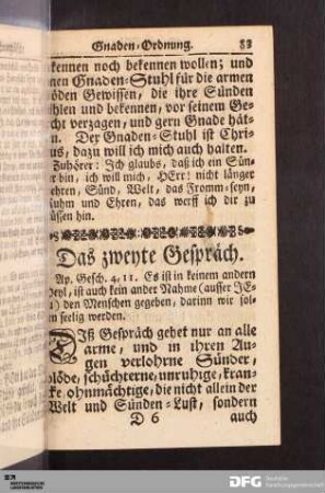 Das zweyte Gespräch.