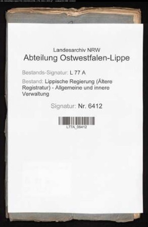 Grenzregulierung zwischen dem Amt Schieder und den paderbornschen Amt Lügde