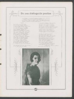 De una distinguida poetisa