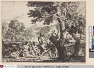 [Landschaft mit Hirten und Hund; Landscape with Shepherds and Dog; Landschap met herders en een hond]