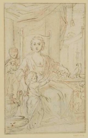 Sitzende Madonna mit Kind und Johannesknaben
