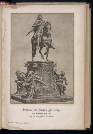 Denkmal des Großen Kurfürsten von Andreas Schlüter auf der Schloßbrücke in Berlin