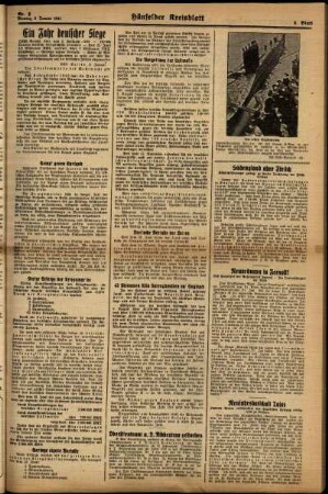 Zweite Ausgabe vom Montag, den 06. Januar 1941.