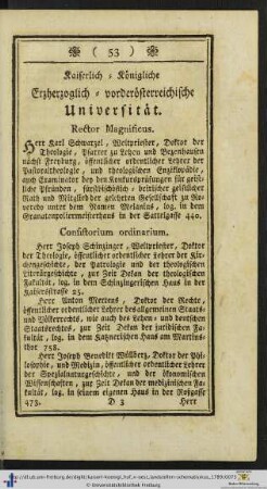 Kaiserlich-Königliche Erzherzoglich-vorderösterreichische Universität.