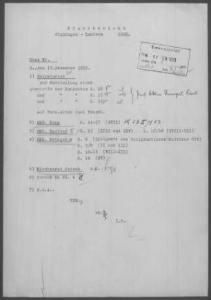 Wippingen-Lautern: Pfarrbericht 1950