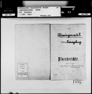 Bissingen/Enz: Pfarrberichte und Pfarrbeschreibungen
