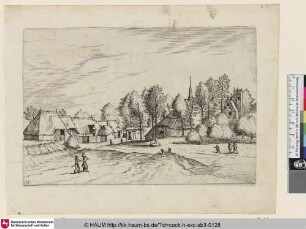 [Country Village with Church Tower; Dorf mit Kirchturm]