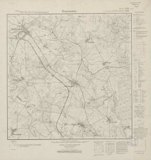 2740 (alte Nr.: 1312) Freyenstein, Meßtischblatt (4cm - Karte)