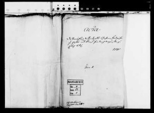 Organisation der Hochzeit der Prinzessin Christine mit Graf Friedrich Magnus v. Erbach-Fürstenau