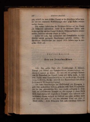 Fünftes Kapitel. Von den Dampfmaschinen.