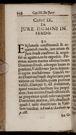 Caput IX. De Iure Domini In Feudo