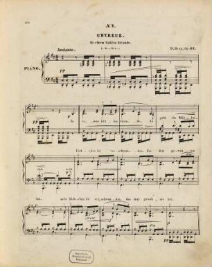 2tes Volkslieder-Album : für das Pianoforte ; op. 62, 7. In einem kühlen Grunde