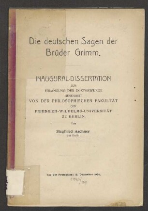 Die deutschen Sagen der Brüder Grimm