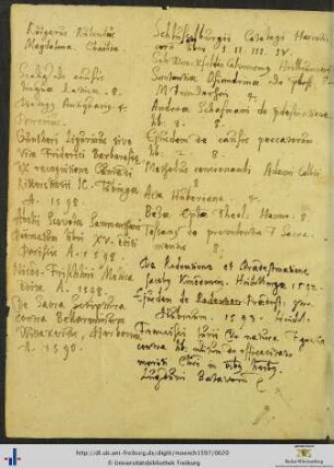 Bibliographische Notizen