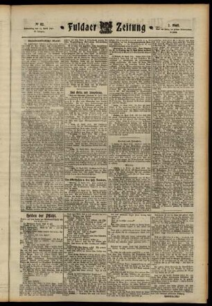 Zweite Ausgabe vom Donnerstag, den 11. April 1912.