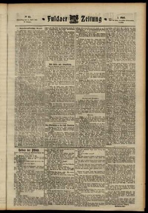 Zweite Ausgabe vom Donnerstag, den 11. April 1912.