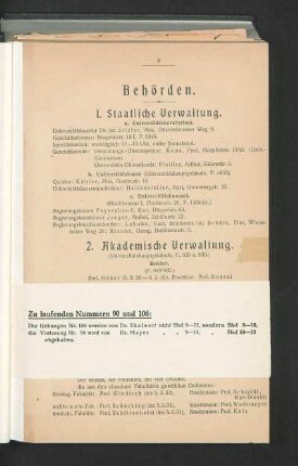 Zu laufenden Nummern 90 und 106: