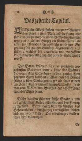 Das zehende Capitul