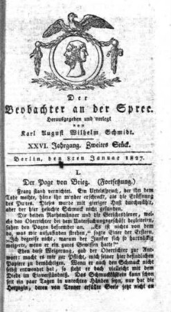 2. Stueck, 8. Januar 1827