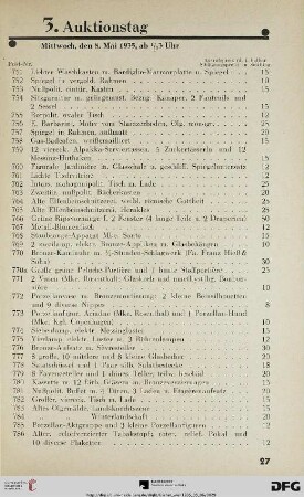 3. Auktionstag Mittwoch, den 8. März 1935, ab ½ 3 Uhr (Nr. 751-1125)