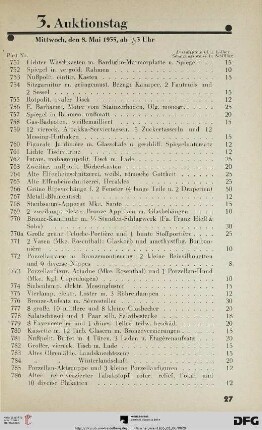 3. Auktionstag Mittwoch, den 8. März 1935, ab ½ 3 Uhr (Nr. 751-1125)