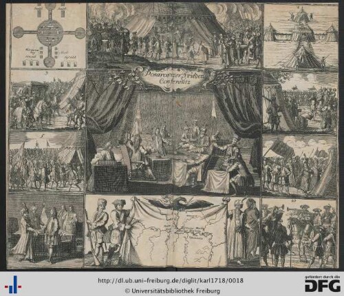 Kupferstich "Posarovizer Friedens Conferentz"
